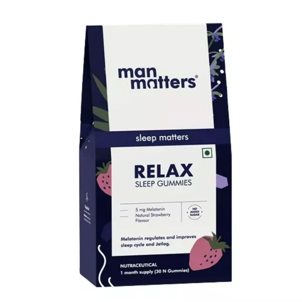 Man Matters Relax Melatonin Sleep Gummies - No Added Sugar - 30 N