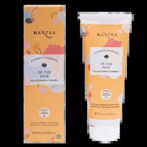Mantra Herbal De-Tan Pack Fuller's Earth & Turmeric - 100 ml