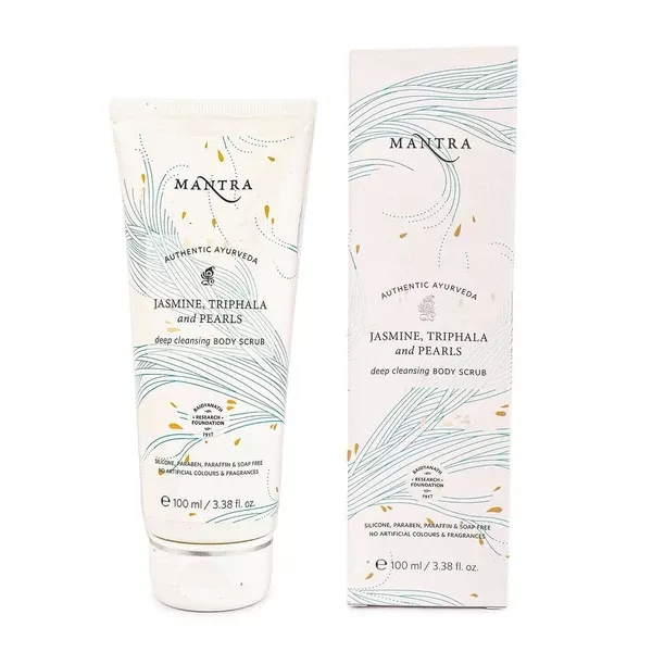 Mantra Herbal Jasmine, Triphala and Pearls Deep Cleansing Body Scrub - 100 ml
