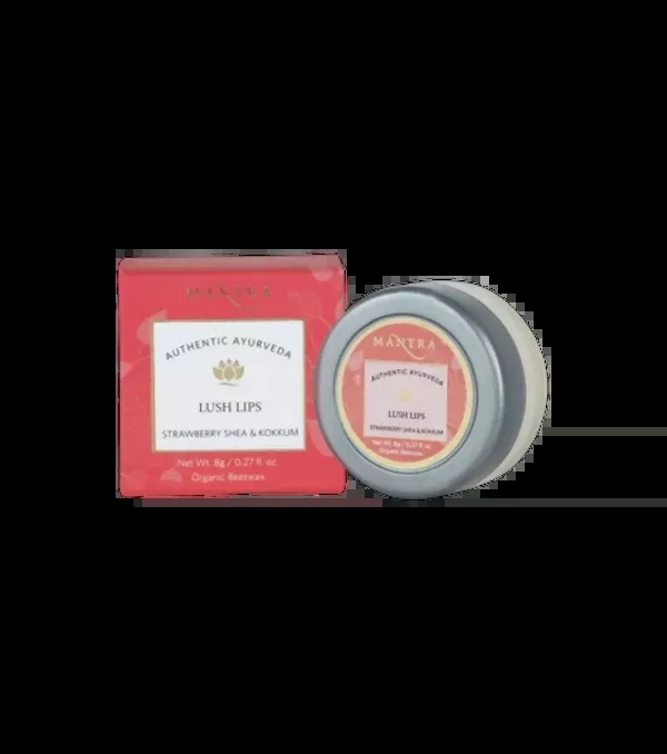Mantra Herbal Lush Lips Strawberry, Shea & Kokkum - 8 gm