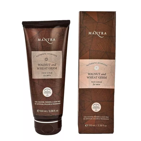 Mantra Herbal Walnut & Wheat Germ Face Scrub For Men - 100 ml