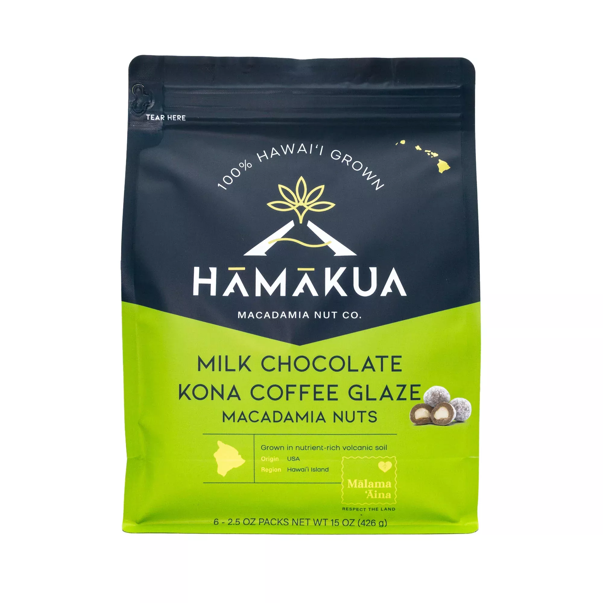 Milk Chocolate Kona Coffee Glaze Macadamia Nuts