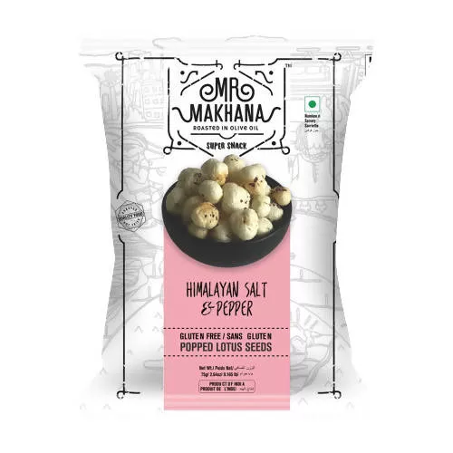 Mr. Makhana Super Snack Himalayan Salt & Pepper - 21 gm