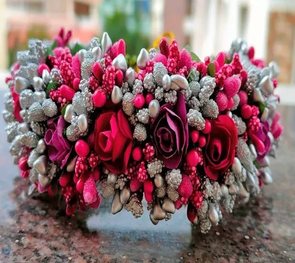 Multicolor Bridal Hair Gajra