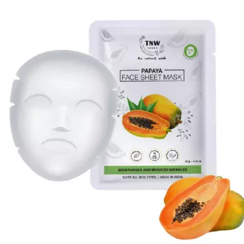 The Natural Wash Papaya Face Sheet Mask - Pack of 1 - 20 gm