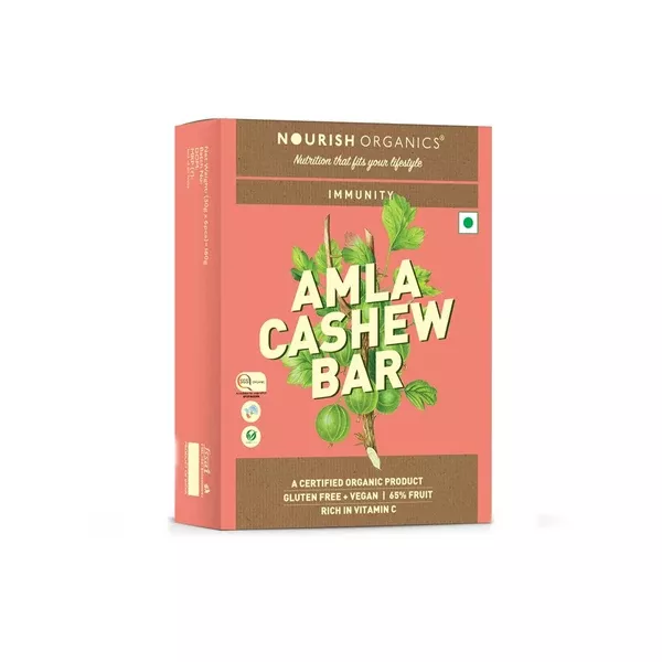 Nourish Organics Amla Bar - (30 gm*6 chocolate Bars) Pack