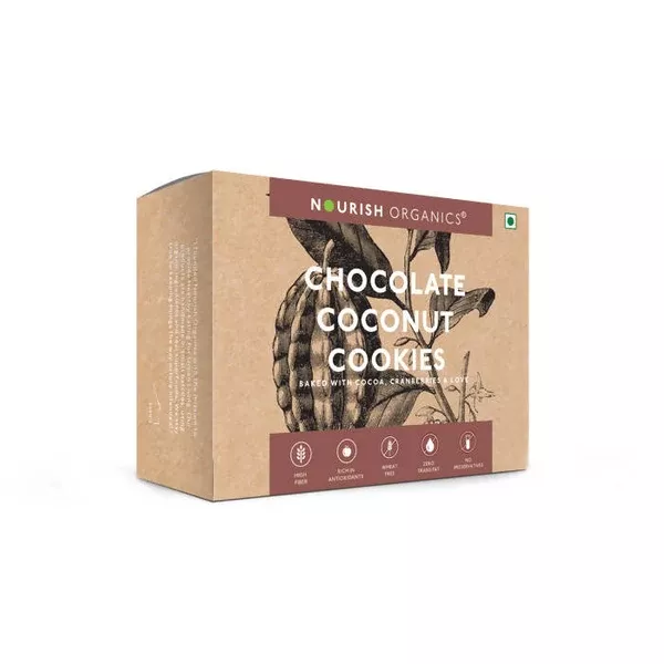 Nourish Organics Chocolate Coconut Cookies - 120 gm