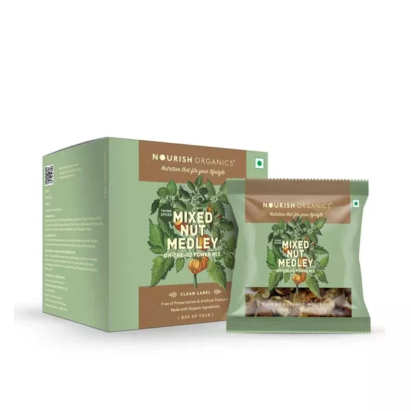 Nourish Organics Mixed Nut Medley - (35 gm*4 pcs) Pack