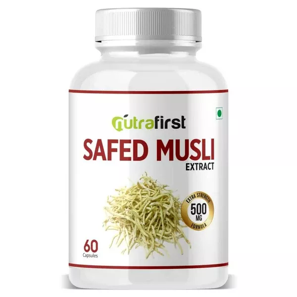 Nutrafirst Safed Musli Extract Capsules - 60 caps