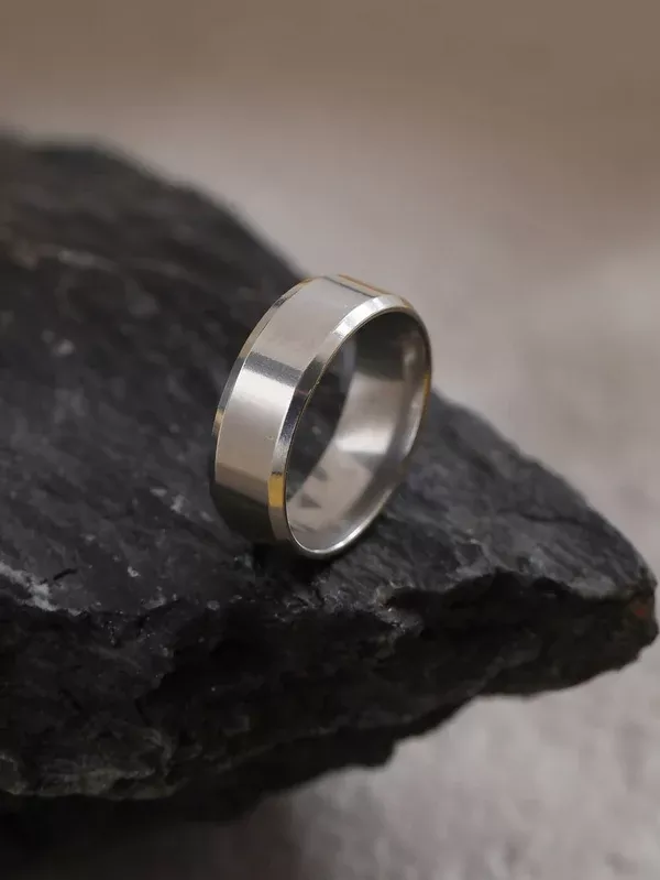 NVR Men's Stainless Steel Finger Ring - One size