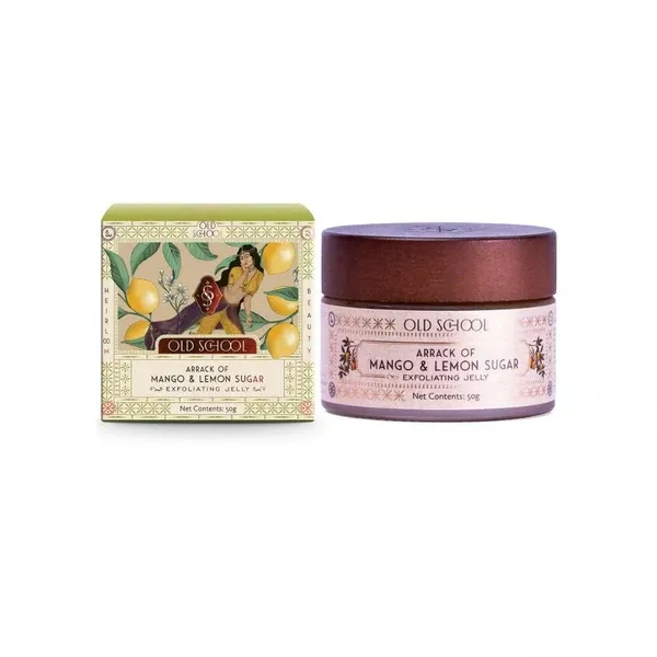Old School Rituals Mango & Lemon Sugar Exfoliating Jelly Natural Glow & Hydration Face Scrub - 50 gm