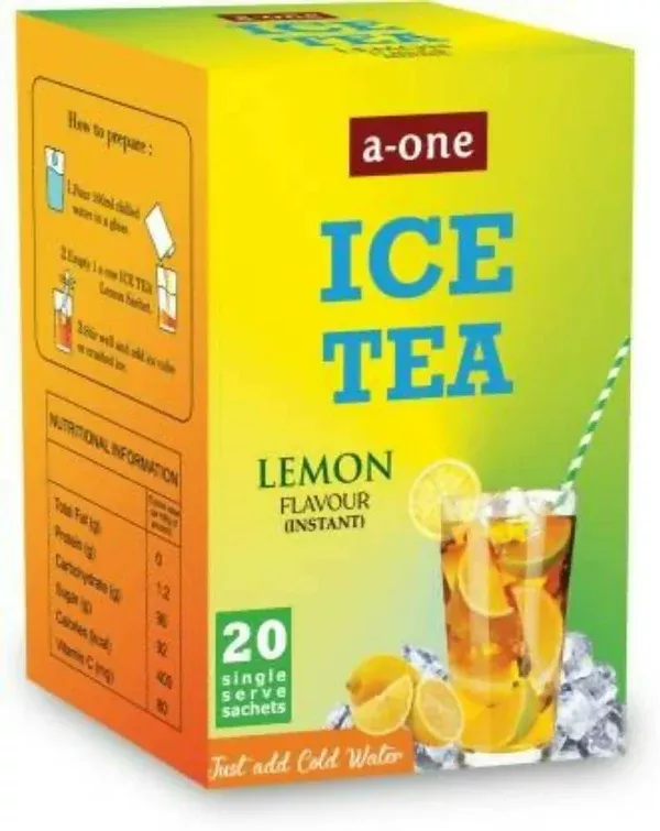 A-One Ice Tea Lemon Flavour Instant - 20 Sachets