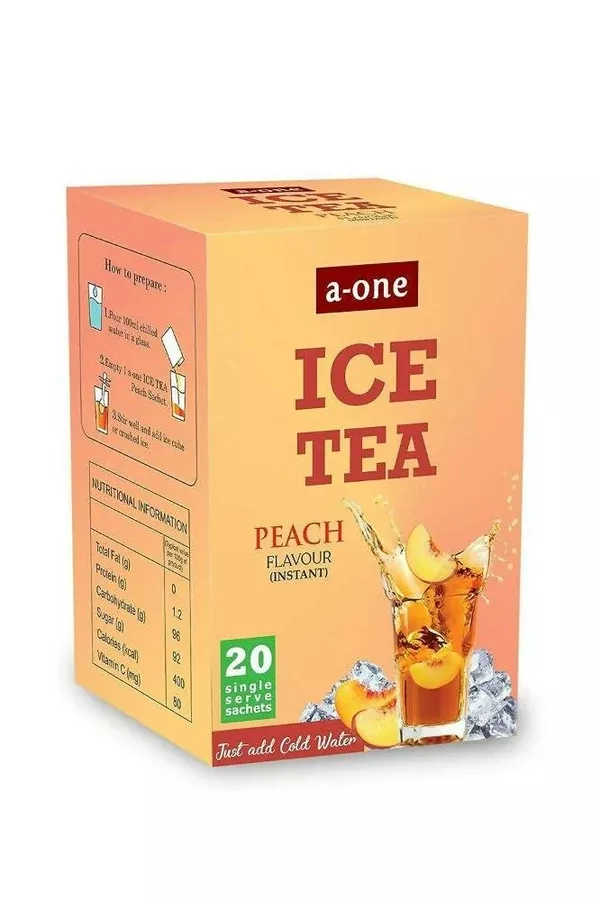 A-One ICE TEA Peach Flavour Instant - 20 Sachets