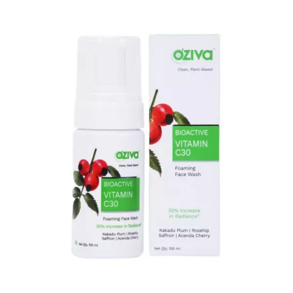 OZiva Bioactive Vitamin C30 Foaming Face Wash - 100 ml