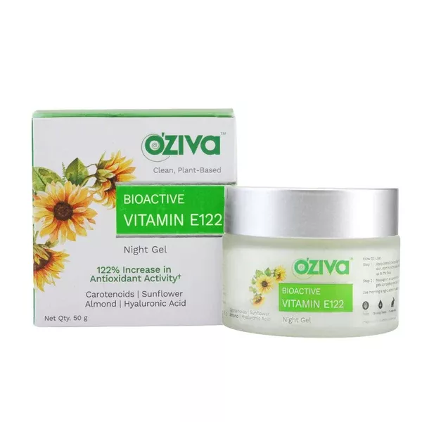 OZiva Bioactive Vitamin E122 Night Gel - 50 gm