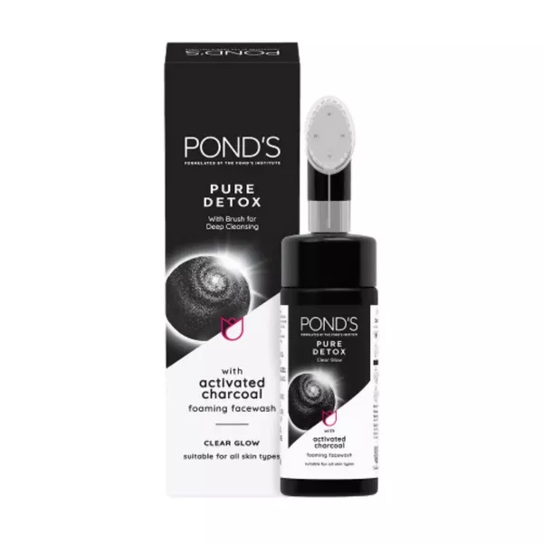 Ponds Pure Detox Foaming Brush Facewash - 150 ml