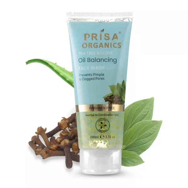 Prisa Organics Tea Tree & Clove, Oil Balancing Face Wash - 100 ml