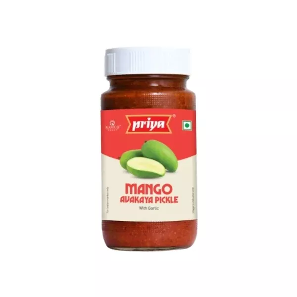 Priya Mango Avakaya Pickle with Garlic - 500 gm