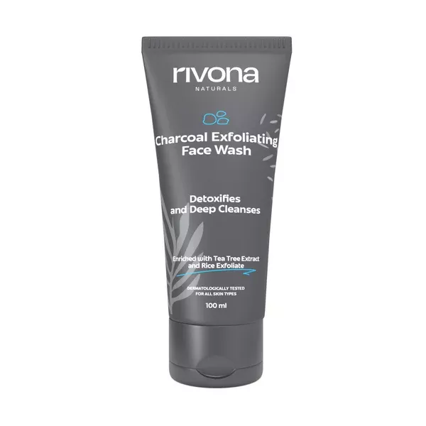 Rivona Naturals Charcoal Exfoliating Face Wash - 100 ml
