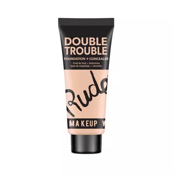 Rude Cosmetics Double Trouble Foundation + Concealer - Cotton 02 - 30 ml