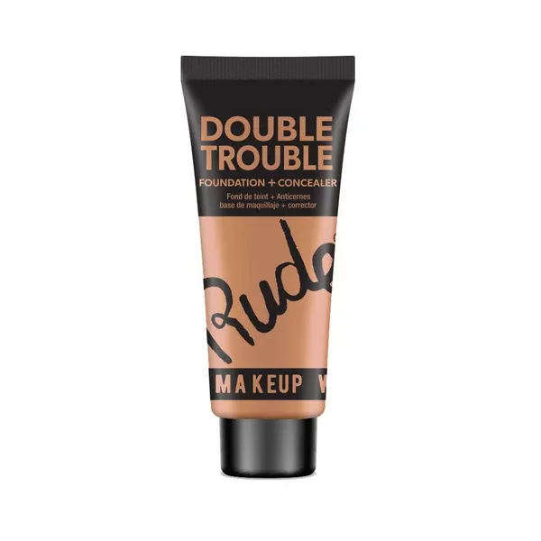 Rude Cosmetics Double Trouble Foundation + Concealer - Desert 17 - 30 ml