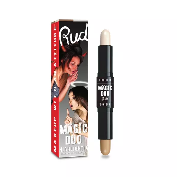 Rude Cosmetics Magic Duo Highlight & Contour - Light - 4.5 gm