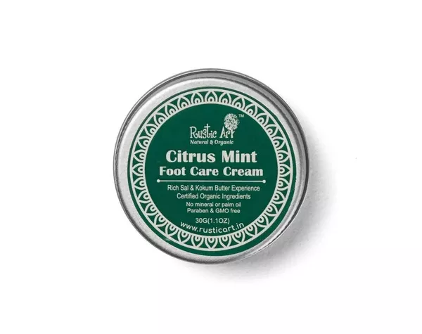 Rustic Art Citrus Mint Foot Care Cream - 30 gm