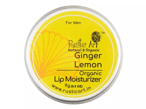 Rustic Art Ginger Lemon Organic Lip Moisturizer - 9 gm