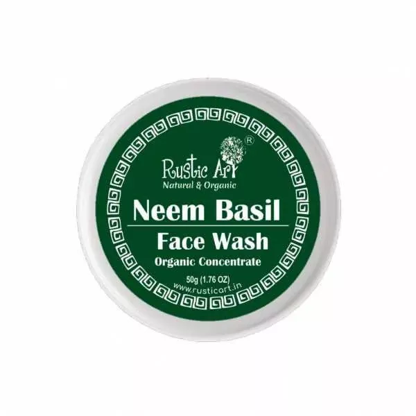 Rustic Art Neem Basil Face Wash Organic Concentrate - 50 gm