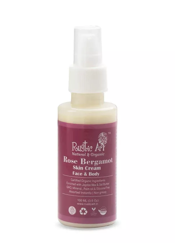 Rustic Art Rose Bergamot Skin Cream Face & Body - 100 ml