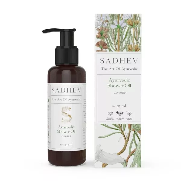 Sadhev Ayurvedic Lavender Shower Oil - 75 ml