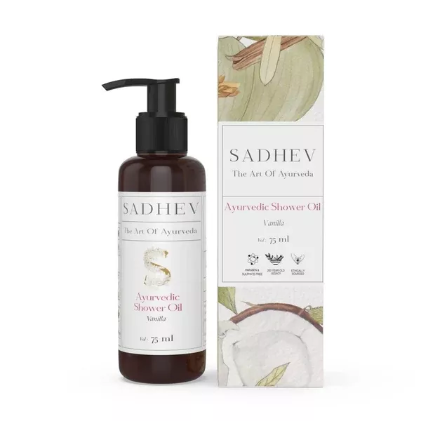 Sadhev Ayurvedic Vanilla Shower Oil - 75 ml