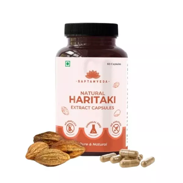 Saptamveda Natural Haritaki Capsules - 60 caps