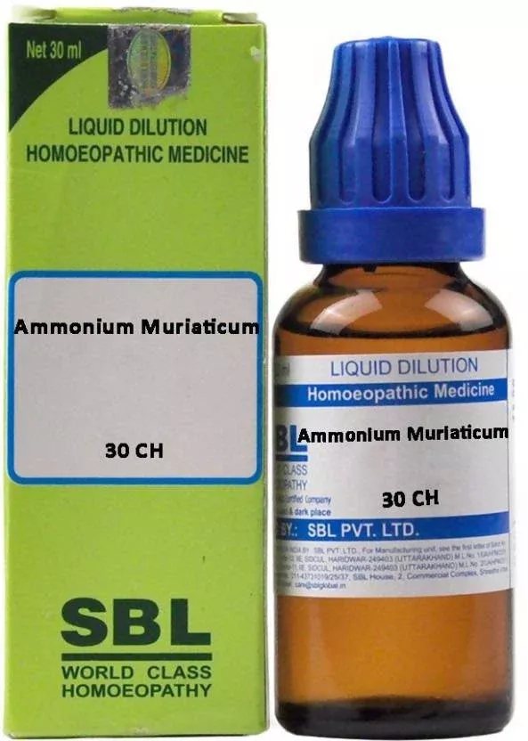 SBL Homeopathy Ammonium Muriaticum Dilution - 30 ml - 30 CH