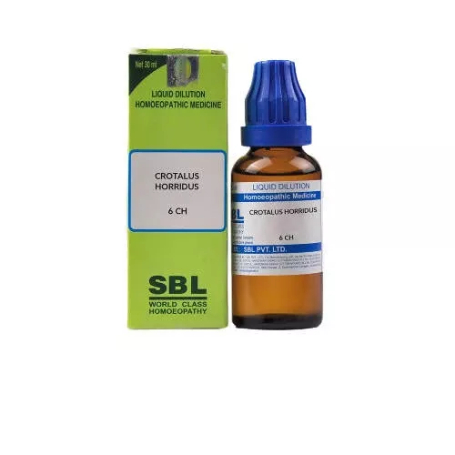 SBL Homeopathy Crotalus Horridus Dilution - 6 CH - 30 ml