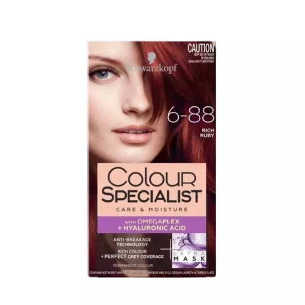 Schwarzkopf Colour Specialist Permanent Hair Colour - 6.88 Rich Ruby - 165 ml