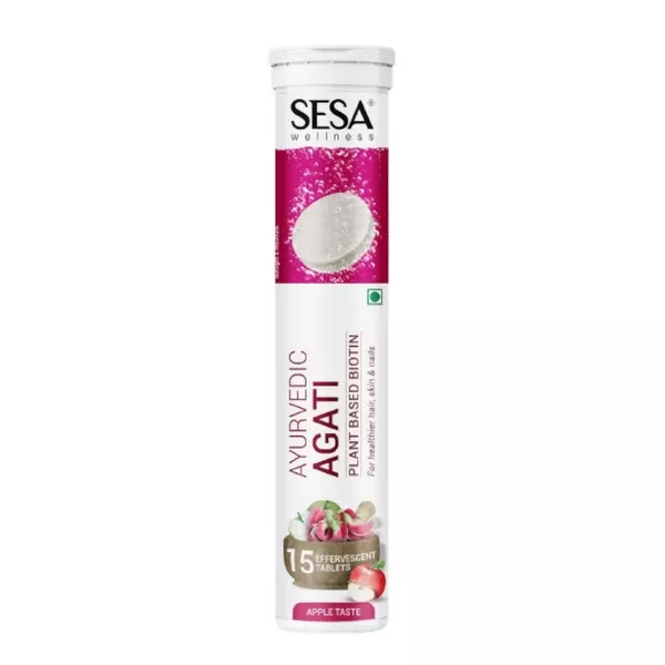 Sesa Ayurvedic Agati Plant Based Biotin Effervescent Tablets - 15 tabs