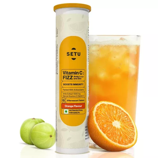 Setu Vitamin C: Fizz - 15 Effervescent Tablets - 15 tabs