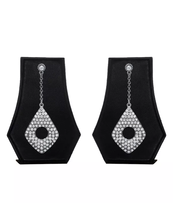 Silver-Plated Alloy Diva Look Stylish Contemporary Earrings - The Pari