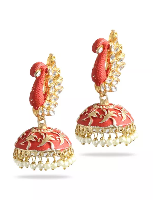 Silver-Plated Alloy Oxidised Designer Two Tone Earrings - The Pari
