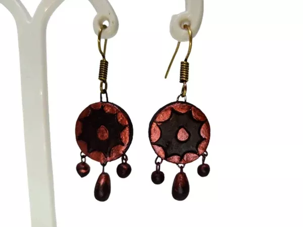 Terracotta Beautiful Boho Style Hangings With Drops - Copper