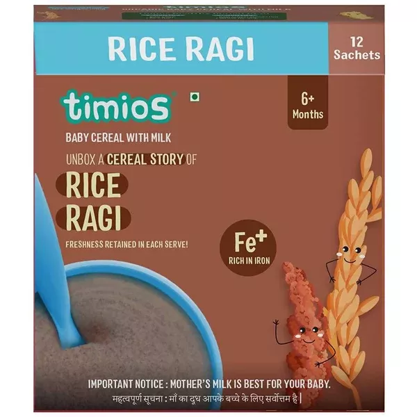 Timios Organic Rice Ragi Baby Cereal - Combo Pack