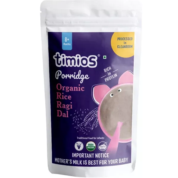 Timios Organic Rice Ragi Dal Porridge - 200 gm