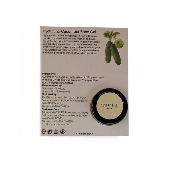 Tjori Hydrating Cucumber Face Gel - 10 gm