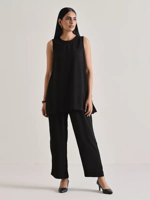 trueBrowns Black Sleeveless Co-Ord Set - 2XS