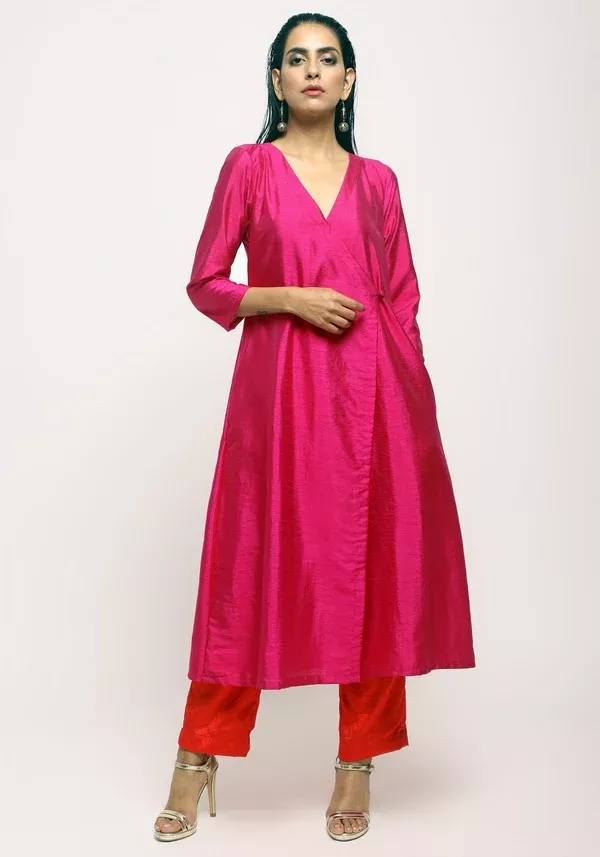 trueBrowns Pink Angrakha Set - 2XS