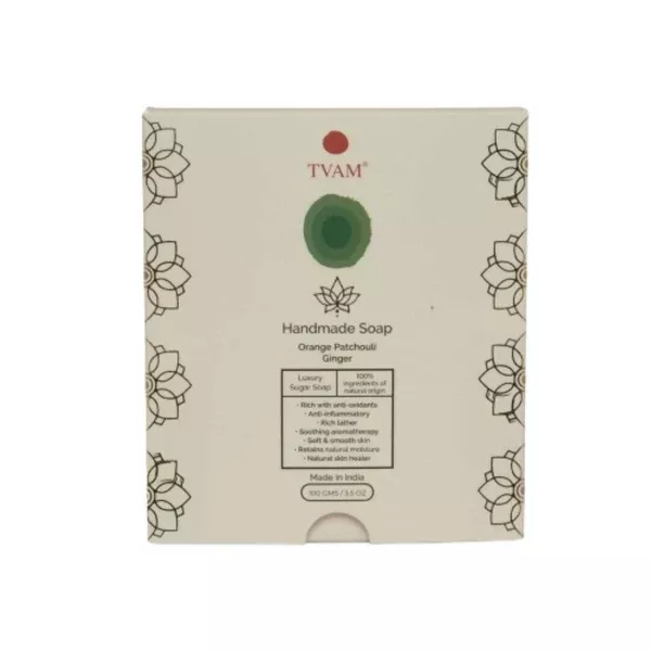 Tvam Handmade Soap – Orange Patchouli Ginger - 100 gm
