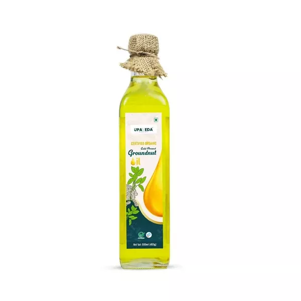 Upaveda Organic Cold Pressed Groundnut Oil - 500 ml
