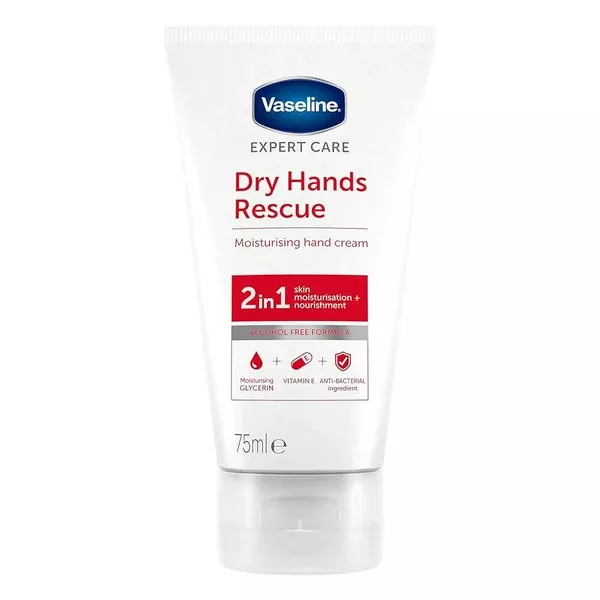 Vaseline Dry Hands Rescue 2in1 Hand Cream - 75 ml