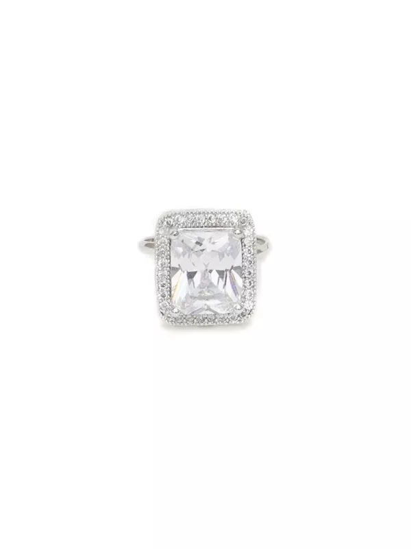 white stone ring (silver) - Ruby Raang - One Size